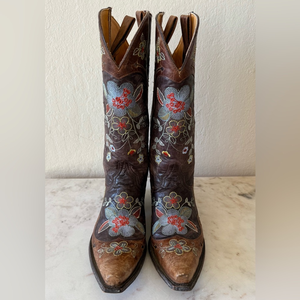 Old Gringo Bonnie Floral Motif Boots, Size 8 - Picture 4 of 11